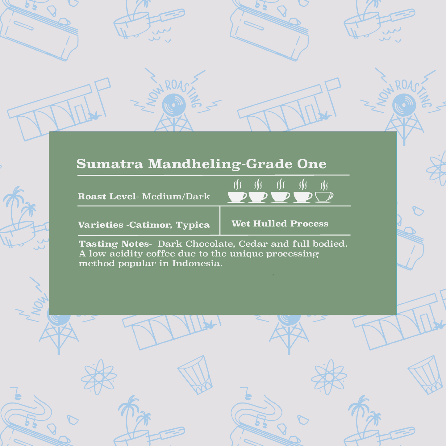 Sumatra - Mandheling | The Roasted Record Coffee Shop & Roaster - Stuart Florida.