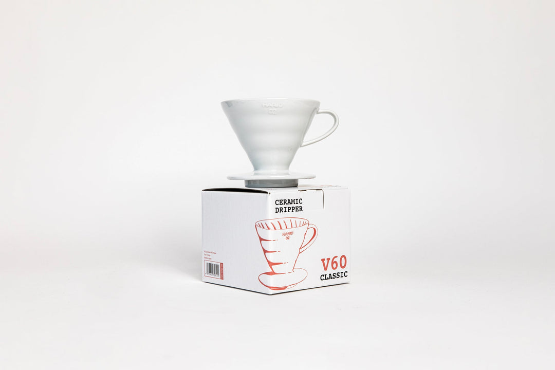 Hario V60 ceramic coffee dripper size 02 in white