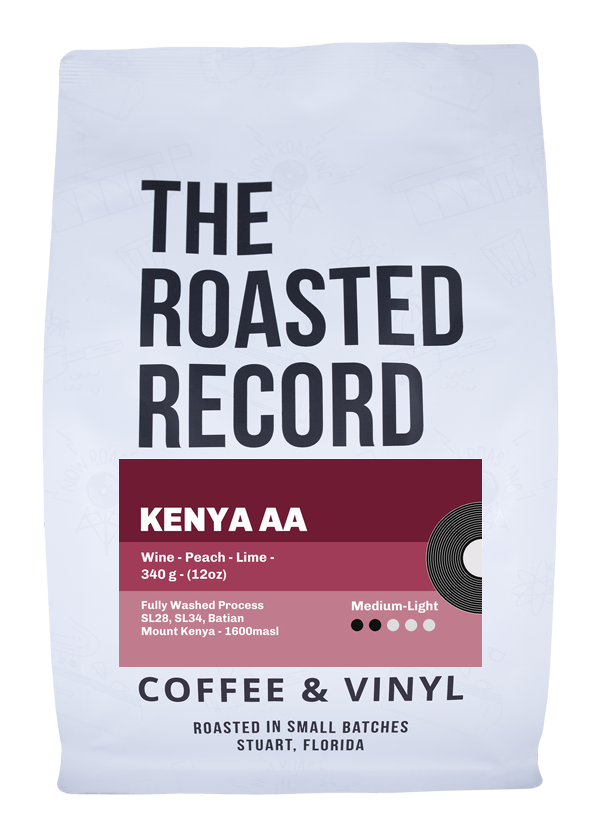 Kenya AA Plus 12 oz bag — fully washed single-origin coffee from Mount Kenya