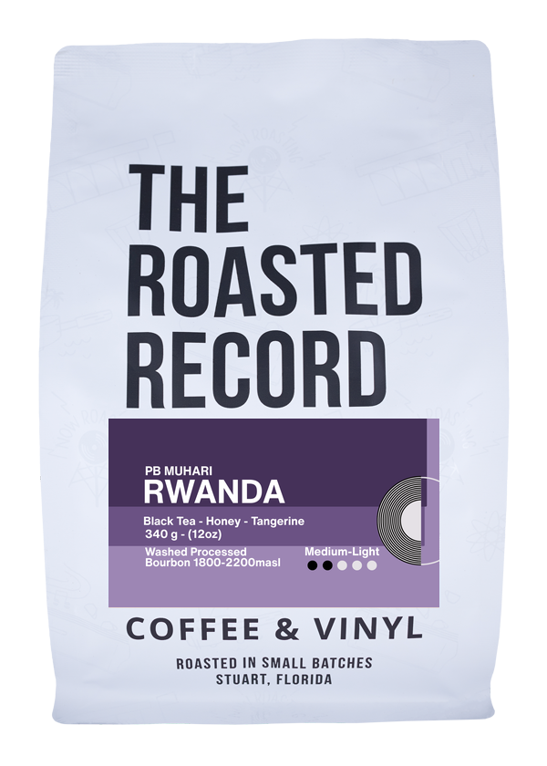 Rwanda PB Muhari washed process coffee, 12 oz bag from The Roasted Record