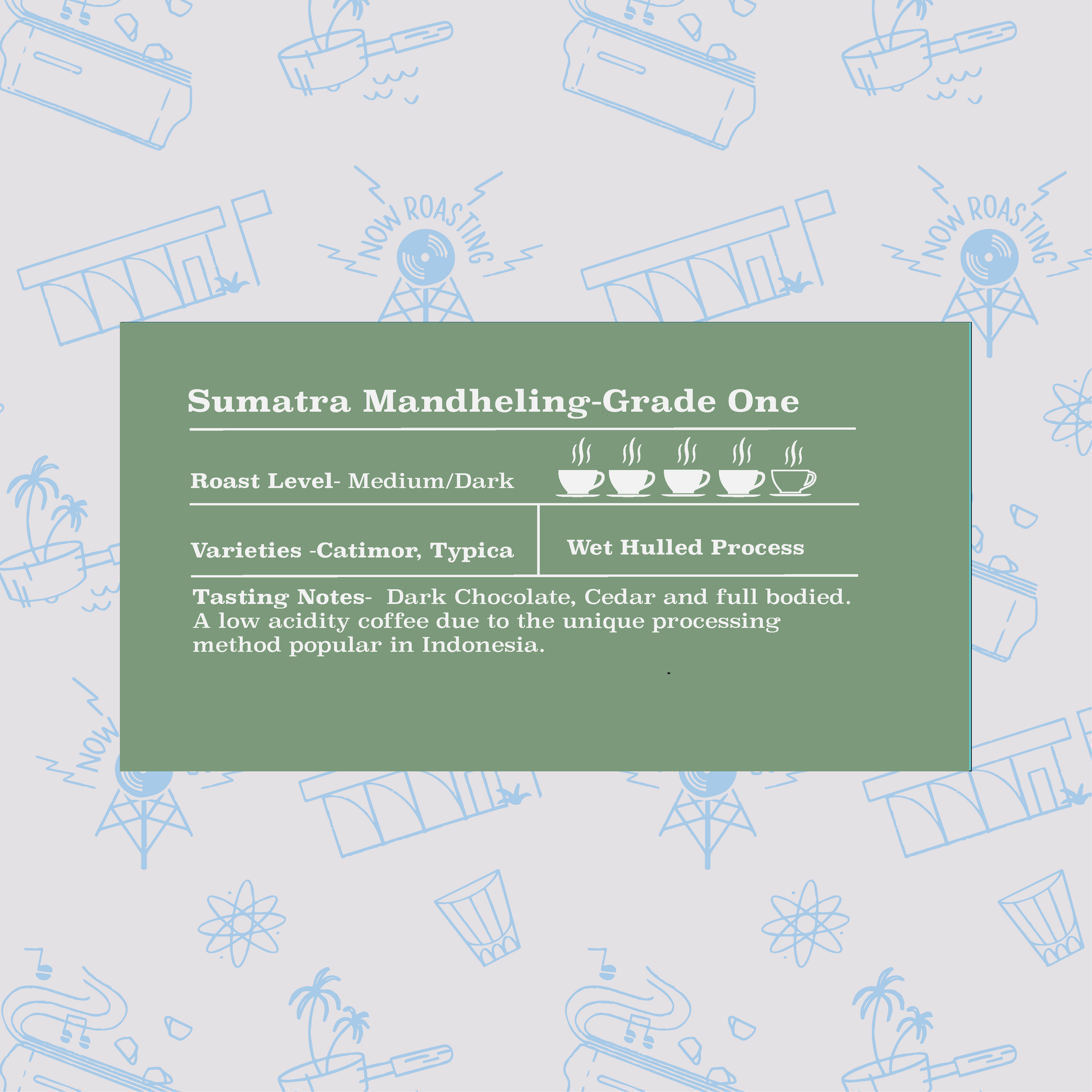 Sumatra - Mandheling | The Roasted Record Coffee Shop & Roaster - Stuart Florida.